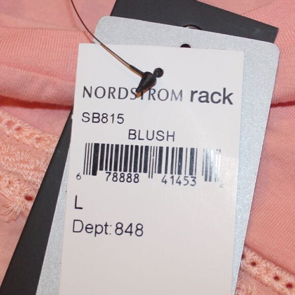 NWT Liv Los Angeles  Anthropologie Eyelet Blush. Top Women Size Large - Picture 9 of 11